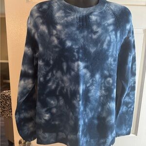 Lucky Brand Men's Navy Tie-Dye Crewneck Sweater